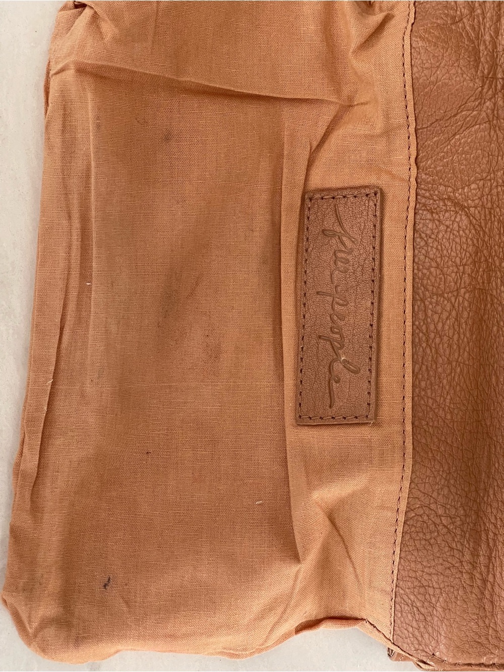FREE PEOPLE Nicola Tan Leather Crossbody / Convertible Bag, GUC - Picture 8 of 15